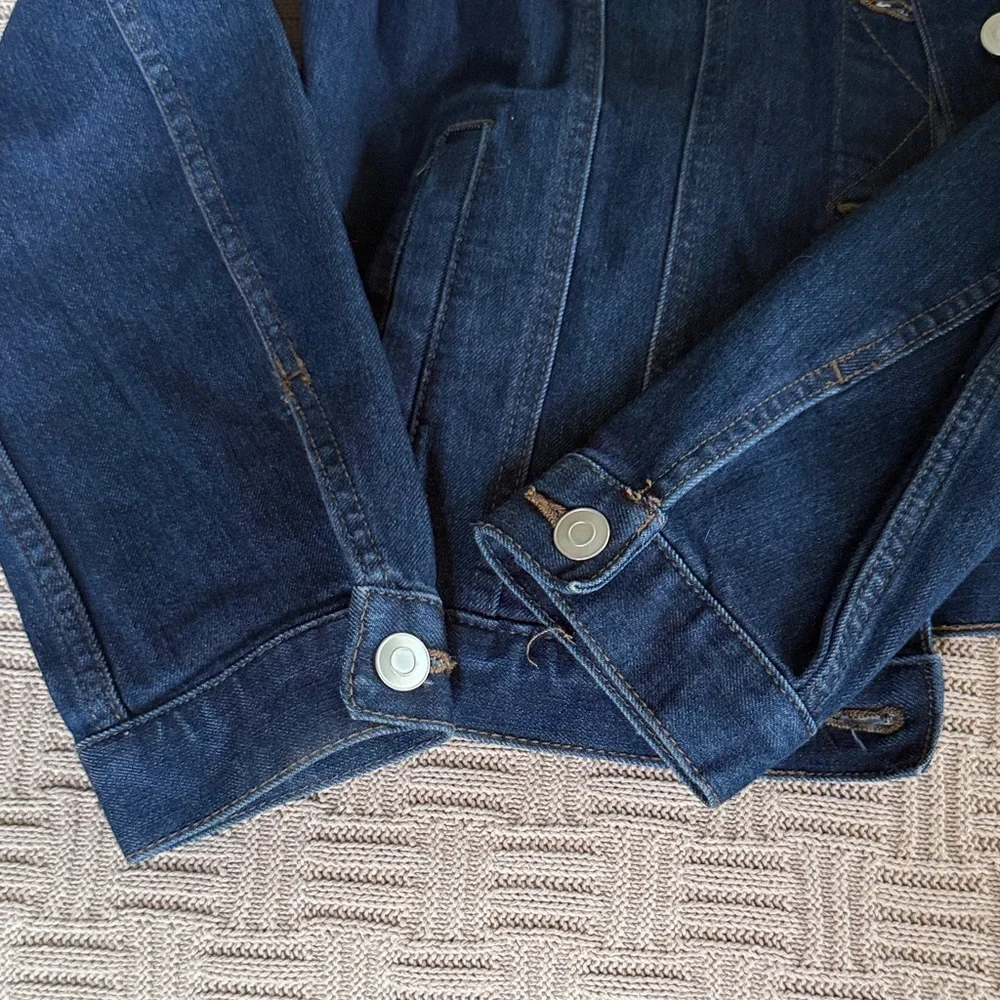 69% Cotton Time and Tru Dark Blue Denim Jacket - Picture 10 of 10